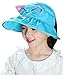 Bienvenu Kids Girls Wide Brim Visor Sun Hat - UV Protection Foldable Beach Cap,SkyBlue