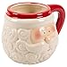 Delton Products Santa Head Mug 4.3 Inches x 4 Inches Ceramic Kitchenware