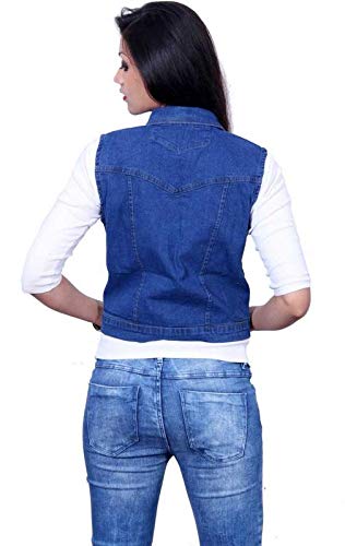 ilmax women denim jacket (blue_refer size chart)