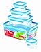 Emsa Clip and Close 5 Piece Storage Set, 5, 8.5, 18.5, 34, 125-Ounces