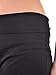 MOPAS Yoga Leggings with Fold Over Solid Waistband, Medium, Black