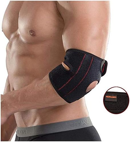 Adjustable Breathable Neoprene Elbow Brace - Tennis Golfer Elbow Support - Elbow Support Arm Wrap Strap - Tennis Golfers Elbow Strap, Provides Support and Ease Pains