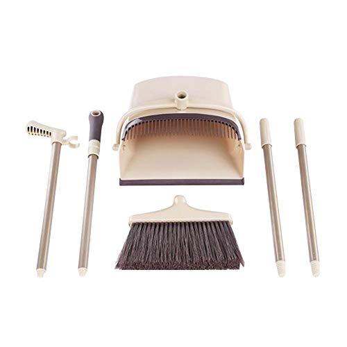 Windproof Long Comb Teeth Soft Hair, Single Non Stick Hair Windbreak Dustpan Sweeping Set for Home - Thumbnail 2