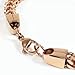 Stainless Steel Rose Gold Color Square Franco Chain Men Bracelet 6mm 9.5