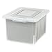 IRIS 4-Piece Letter and Legal Size File Box Storage, Clear
