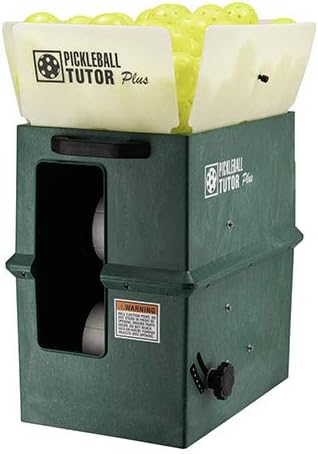 OnCourtOffCourt Pickleball Tutor Plus - Includes Random Oscillation & Manual Elevation/Spin Feature Added to Plus Version (110 Ball Capacity)