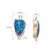FASHEWELRY 5Pcs Natural Druzy Agate Stone Connectors Irregular Shape Healing Crystal Gemstone Charm Links with Golden Plated Edge for Jewelry Making (Random Mixed Colors)