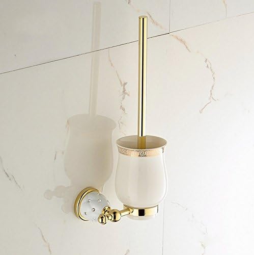 SBWYLT-High-end antique European-style luxury diamond gold plated toilet toilet brush holder bathroom rack