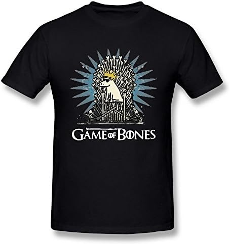 Swarz Men's Game of Bones Dog Black T Shirt
