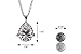 Essential Oil Necklaces for Women Lava Stone Personal Diffuser Teardrop Locket Pendants for Aromatherapy Oils | 24