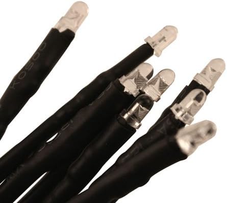 Oznium10 x Prewired LEDs (Clear, 5 mm, Blue LED)