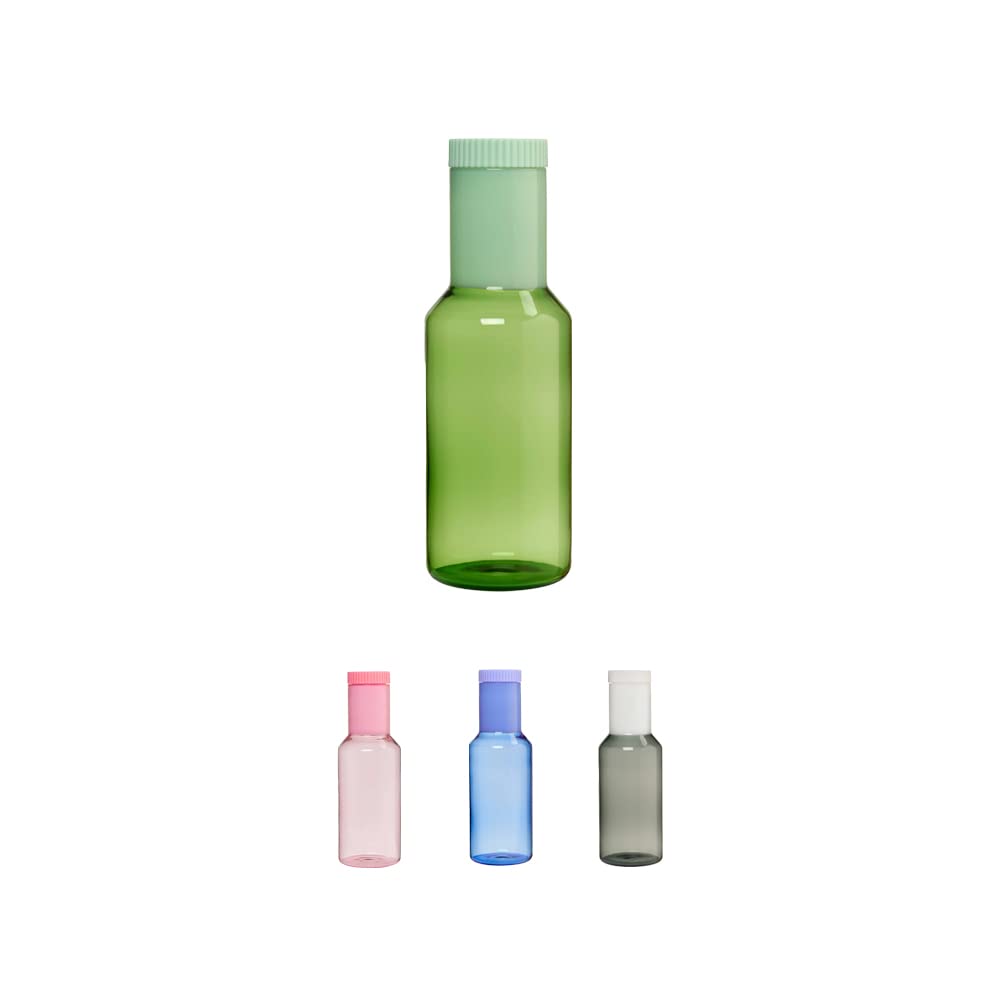 Design Letters Glass Carafe with Lid 1 Litre Mother's Day Gift Dishwasher Safe Water Carafe with Lid for Mum Glass Jug Lid Iced Tea Jug for Homemade Drinks, Iced Tea