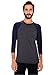 American Apparel 50/50 Raglan 3/4 Sleeve T-Shirt - Heather Black/Navy / XL