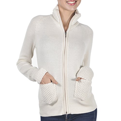 100% CASHMERE FULL ZIP CARDIGAN. MADE IN ITALY. L07