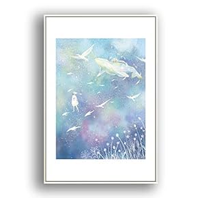 Framed Canvas Wall Art for Living Room, Bedroom Whale Canvas Prints for Modern Home Decoration Ready to Hang - 16"x24" inches
