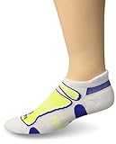 Balega Ultralight No Show Athletic Running Socks for Men and Women (1-Pair), White/Neon Yellow/Royal, Medium