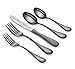 Artaste 56945 Rain 18/10 Stainless Steel Flatware 20-Piece Set, Black Finished, Service for 4