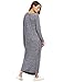 Verdusa Women's Long Sleeve Knit Asymmetric Oversized Casual Shift Long Maxi Dress A#Grey L