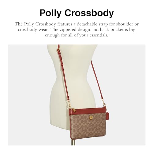 Coach Coated Canvas Signature Polly Crossbody, Tan Rust Pricepulse