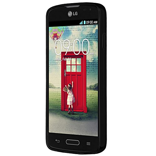 Spots8® for LG Volt LS740 Premium Elastic Durable Slim Flexible TPU Protector Gel Case With Screen Protector - Black