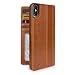 Twelve South Journal for iPhone Xs Max | Luxury Leather Wallet Folio Case and Display Stand (Cognac)