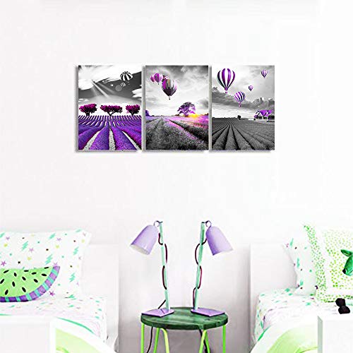 Purple landscape Wall Art for living room Canvas Prints Artwork