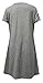 ETCYY Women's Casual Short Sleeve Print Pocket Loose Tunic T-Shirt Dress