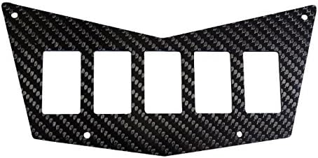 Real Carbon Fiber 5-Switch Panel for Polaris RZR models