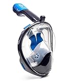 WildHorn Outfitters Seaview 180° GoPro Compatible Snorkel Mask- Panoramic Full Face Design. See More With Larger Viewing Area Than Traditional Masks. Prevents Gag Reflex with Tubeless Design