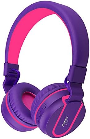 Kanen New BT-05 Headset Foldable Headphone Microphone, Adjustable Stereo Headset Adult / Child, Smartphone Tablet PC iPhone iPod iPad (Purple)