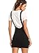 ROMWE Women's Sexy Bodycon Mini Pencil Overall Suspender Skirt Black Medium