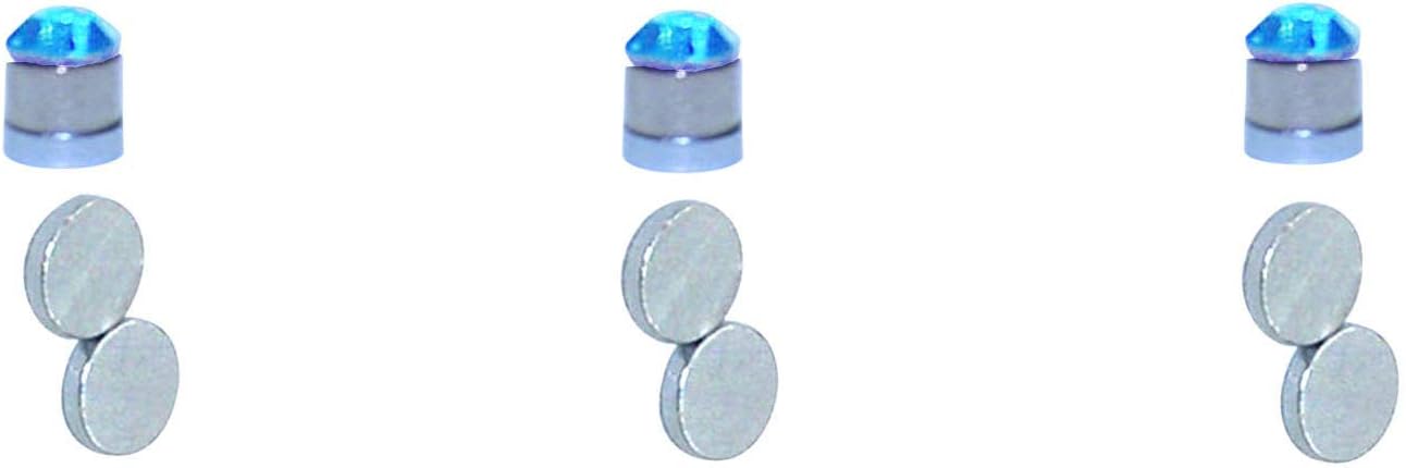 Three Small Round Cut CZ Stainless Steel Magnetic Stud Earrings - No Piercing - 4mm