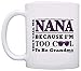 ThisWear Mother's Day Gift for Nana Too Cool to Be a Grandma Sunglasses Gift 11oz Ceramic Coffee Mug with Handle White