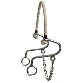 Showman Stainless Steel Rope Nose Little S Hackamore Bit