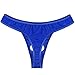CHICTRY Men's Sexy Jock Strap Briefs Open Front Hole Underwear G-String Thongs Dark Blue X-Large(Waistline 27.5-42.5