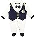 Lilax Baby Boy Sailor Outfit Footie with Hat 2 Piece Set 0-3 Months Navy