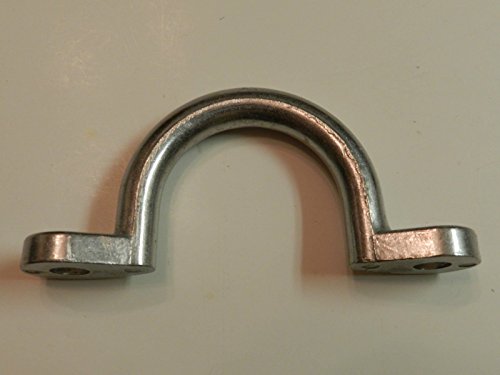 (KS) Set of 2pc 2" I.D. Trailer Tie Loop Aluminum Bolt-On Lashing Rope Tie Down Ring Horse - 4" Hole to Hole - Thumbnail 2