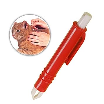 ELECTROPRIME Plastic Pet Dog Cat Tick Remover Pen Tweezers Tool Flea Mite Grooming Clips Hot