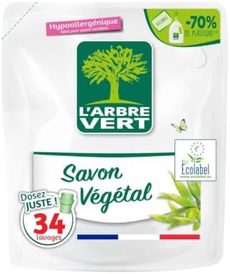 L'albero verde, ricarica lavanderia, 1,5 l, sapone vegetale, 33 lavaggi, confezione da 1,5 l
