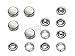 CRAFTMEMORE 20SETS 10MM White Pearl Snaps Fasteners Pearl-Like Button for Western Shirt Clothes Popper Studs (White)