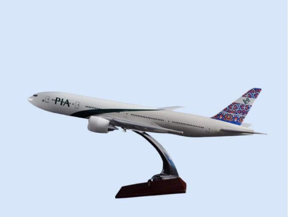 nxychunmei 47cm Pakistan Aircraft Model B777 Airline PIA Aircraft Model Japan Airlines B777 Adult Child Collection Decoration Birthday Gift