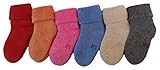 Lian LifeStyle Children Cashmere Wool Socks Plain Color