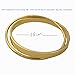 Baoli Titanium 18k Gold 2 Women's Plain Bangle Bracelet Together (Yellow Gold Color)