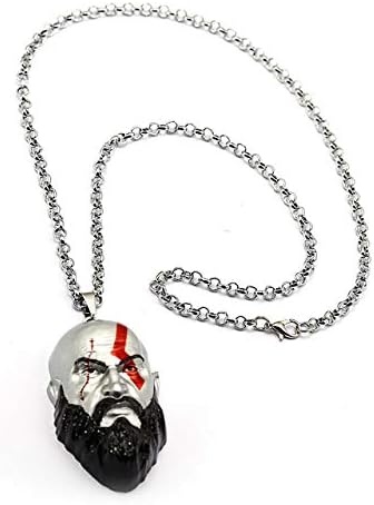 VYZSD God Of War 4 Keychain 3D Mask Key Chain Car Bag Figures Gifts,necklace,3.5cm