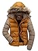 Wantdo Men's Casual Fur Hooded Qulited Jacket