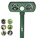 ZOVENCHI Ultrasonic Animal Repeller, Solar Powered Pest Repeller, Waterproof Outdoor Repellent with Motion Activated PIR Sensor, Repel Dogs, Cats, Squirrels and More