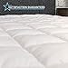 Pillowtop Mattress Pad w/Deep Pocket Fitted Skirt - Premium Microfiber Mattress Cover - Down Alternative Topper Bed Protection - Queen
