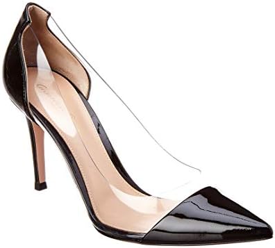 Gianvito Rossi 85 Plexi & Patent Pump, 36, Black