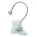 QUANS 5W 3 Colors LED COB Clip on Light 19.68 INCH 50 CM Tube Desk Flexible Table Bed Lamp Work Home Design lighting Silver 110V 220V 85-265VAC with US Plug switch on off 500LM D44