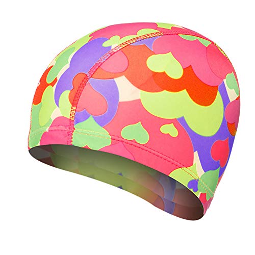 AhlsenL 4-Pack Swimming Cap for Women Girls, Spandex Cloth Fabric Swimming Swim Cap Hats Bathing Cap Solid Color - Thumbnail 5
